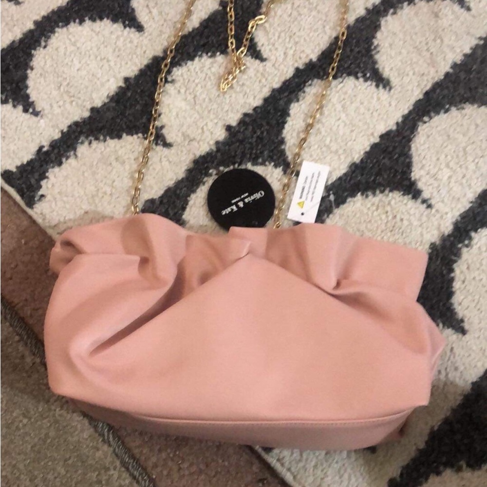 Blush Pink Women's Chain-Handle Clutch